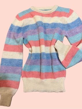 Vintage 1970s handmade striped sweater